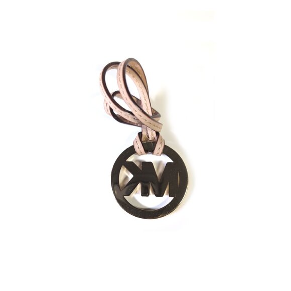 Michael Kors Hangtag-100%Authentic Tan Leather |  Gold Charm 2" - Picture 2 of 4
